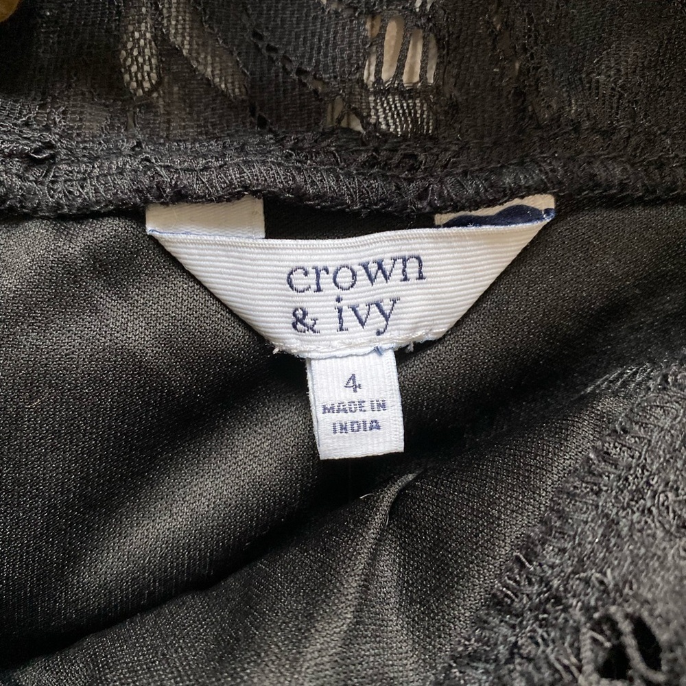 Crown and Ivy black lace dress, NWT - Picture 6 of 7